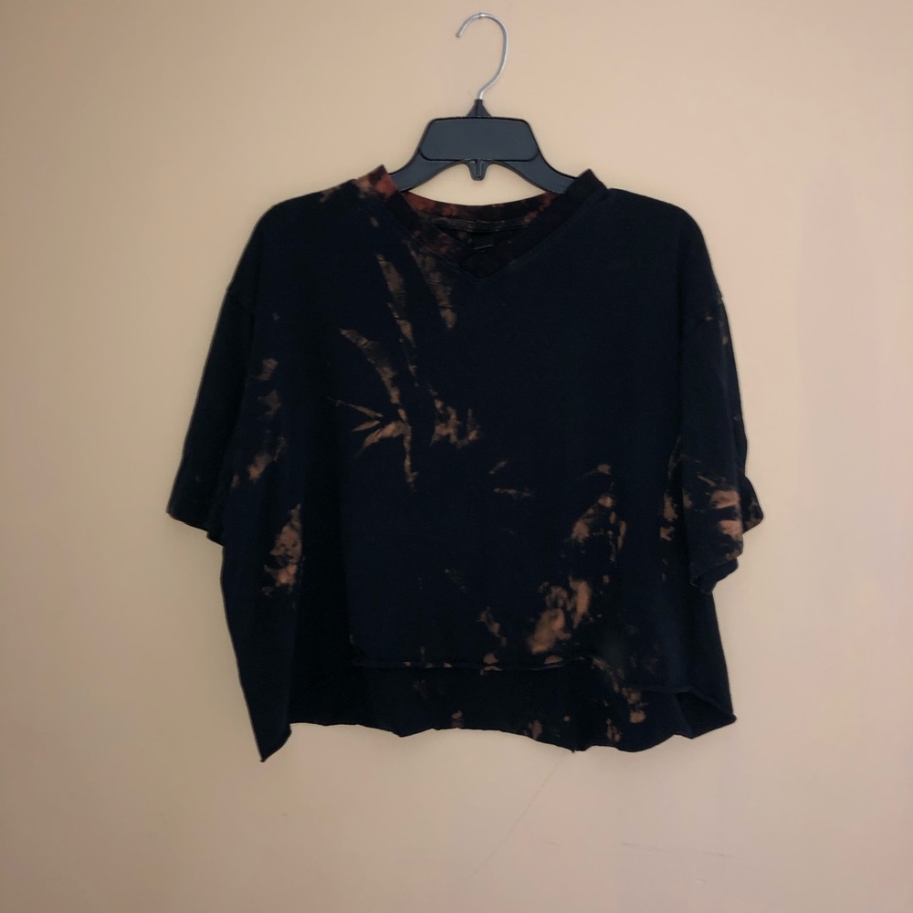 bleach tie dye crop
